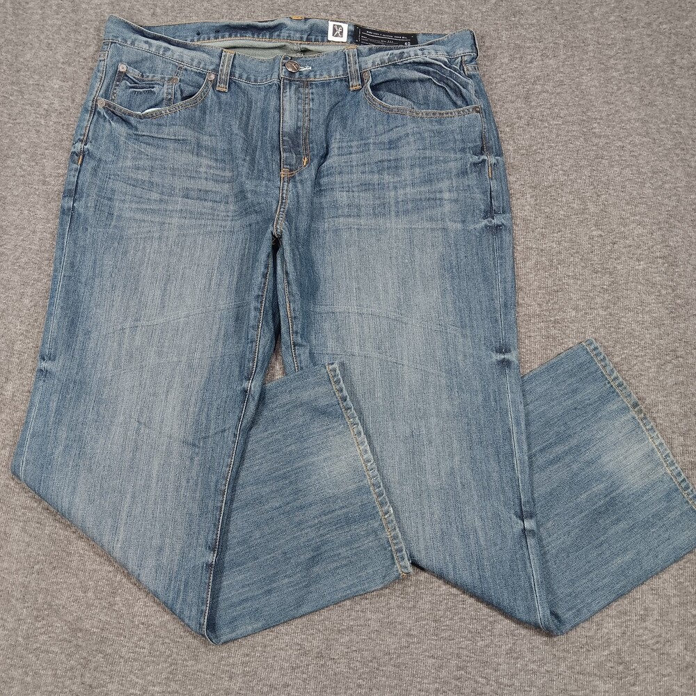 Marc Ecko Cut & Sew Mens Jeans 40 Blue Denim Straight Leg Streetwear Vintage Y2K
